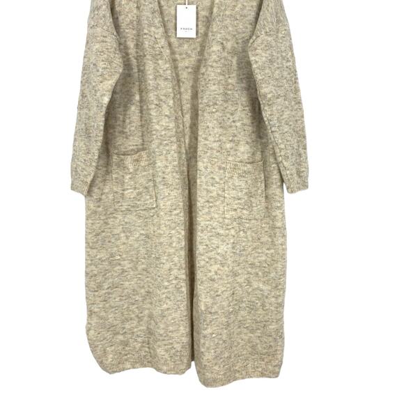 FRNCH Cardigan Duster Beige Small Medium Long Sleeve NWT - Picture 9 of 12